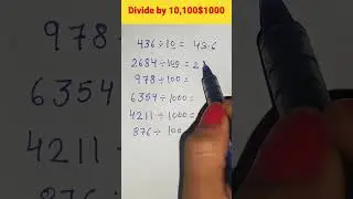 maths#divide by 10,100and 1000#comment#knowledge #ytshort