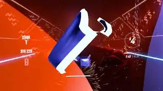 Playing accelerate on beat saber (expert) 