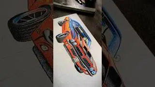 3d car drawing easy 😁 #shorts #cardrawing #3d