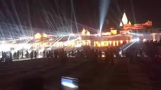 Laser light show in Ayodhya Ram ki paidi 2021#deepotsav2021 #rammandir #ayodhyarammandir
