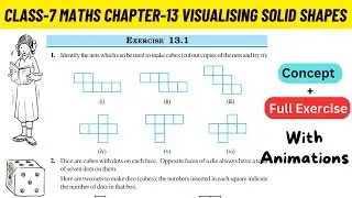 Class 7 Maths Chapter 13 Visualising Solid Shapes NCERT Exercise 13.1 Full Solved #class7maths