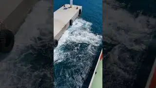 Ferry Waves When Departing To Rab In Croatia