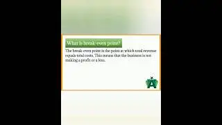What is Break-even point? #youtubeshorts #shortvideo #viral