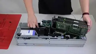 Lenovo NeXtScale nx360 M5 installing a PCI riser-cage to 2U GPU tray