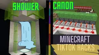 Minecraft TIKTOK HACKS that actually WORKS!!!! Shower ~ canon ~ beacon #1 | DIV'S ARENA