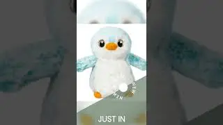 Pompom Penguin Blue Soft Toy