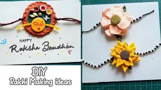 DIY easy and beautiful Rakhi making ideas| Easy Clay art| Handmade gift for your BROTHER 🌼