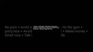 Avoid drama + Dress well + Make money + Smell nice + Talk less= Magic pill to life.