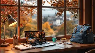 Relaxing Autumn Jazz Ambience at A Warm Coffee Shop 🍁☕ Smooth Jazz Music for Focus, Study, & Work