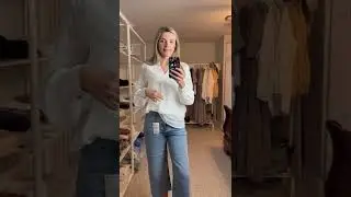 b.young White Blouse and Wide-Leg Jeans