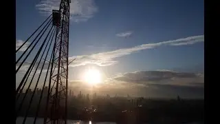 Sunset Riverside Crane Climb (Brooklyn, NYC)