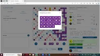 A game of Super Scrabble (ZOMGWords) against HastyBot in Woogles