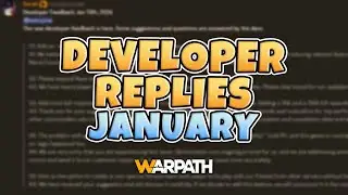Warpath &ndash; January Developer Feedback Replies
