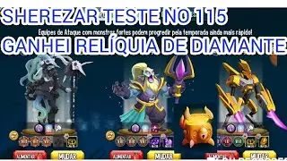 TESTANDO SHEREZAR NO 115 NO PVP + GANHEI REL&Iacute;QUIA DE DIAMANTE