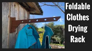 DIY: Foldable Clothes Drying Rack. Ideal for Studio and Tiny House. #studio #diy #tinyhouse