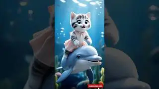 Escape from shark's mouth! kitten's 60-second horror at sea! Full record of dolphin rescue!