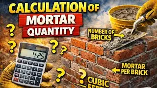 How to Calculate Mortar Quantity for Plastering | Cement & Sand Calculation | CIvil engineering |