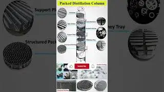 Packed Tower Distillation Column #distillation #column #valve #pipelining #engineeringdiscipline