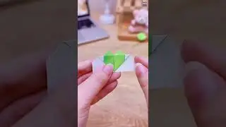 🍀How to Fold a Four-Leaf Clover ✂️📄 #art #fourleafclover