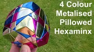4 Colour Metalised Pillowed Hexaminx puzzle (assembled by Tony Fisher)