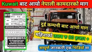 Kuwait New Working Demand In Nepal | Kuwait Kasari Jane | Kuwait Working Demand | #kuwaitjob