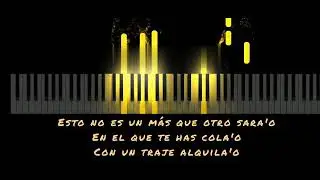 C. Tangana, Jorge Drexler - Nominao | Piano Tutorial | Karaoke | Midi