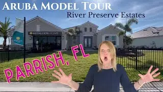 Parrish, FL River Preserve Estates | Aruba Floor Plan Model Tour | Popular Plan by Medallion Homes
