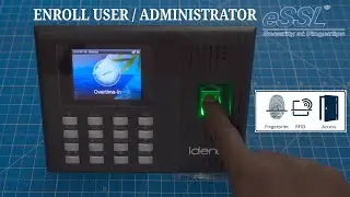 eSSL Biometric Enroll normal administrator user to add their fingerprint, RFID Cards & Password