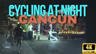 Canc&uacute;n Night Bike POV (Downtown Helmet Cam)