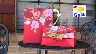 Turn a Gift Bag into a Purse Shape. Easy DIY for Upcycle!