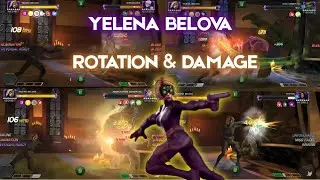 How to use Yelena Belevo 😍 Effectively 👀 | Rotation & Damage Gameplay | #mcoc #marvel #kabam