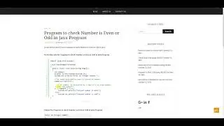 Program to check Number is Even or Odd in Java Program