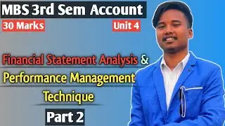 Financial Statement Analysis and Performance Management ||MBS 3rd Sem Account || Tu 2023 Solution ||