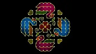 14-4-4 dots sankranthi chukkala muggulu|easy sankranthi muggulu|pongal kolam #rangoli #muggulu 