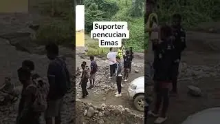 Banyak penonton pencucian Emas di tambang #@rudinadilah