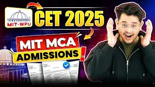 💥MIT WPU CET 2025 Dates OUT!🤩MIT University Pune MCA Admissions #mca #mitpune #mitwpu #mcacourse