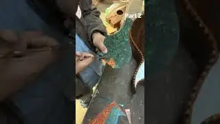 Installing custom pickguard part 2 #bajoquinto #customshop #luthier #cascabel #guitarshop #guitar