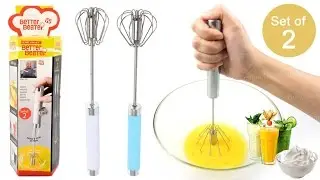 Better Beater. Push Button Rotation Whisk Frother.