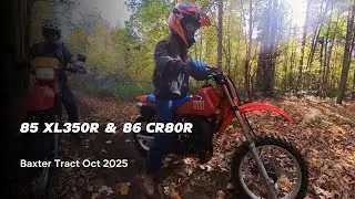 1985 Honda XL350R & 86 CR80R ripping up the trails!