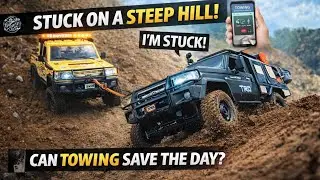 RC Toyota Land Cruiser MN82 Solo Overland Gone Wrong | Stuck on Sand Hill & Towing Recovery⁉️