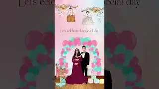 Baby Shower Invitation Video | Seemantham Function | Godh Bharai | Caricature | Invito AI-1067
