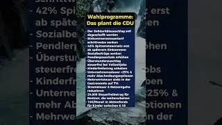 Wahlprogramm der CDU!