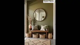 Natural Entryway Styling with Baskets & Boho Touch 🌿 | Home Decor Ideas #shorts
