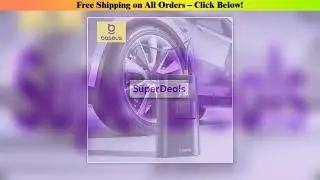 Baseus 2 in 1 Car Air Pump Wired/Wireless Car Air Compressor Dethable Flashlight 6000mAh Power