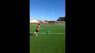 11 Year Old Beto Diaz kicks a 35 Yard Field Goal