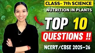 Nutrition in Plants 🔥 Top 10 Questions | Class 7  Science
