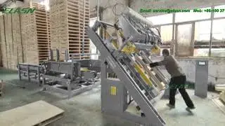 Watch the Elasn American Stringer Wood Pallet Nailing Machine in High Efficiency Testing