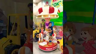 Funny crown horse carousel ride 🐴 #carousel