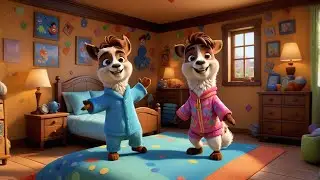 Four Little Llamas Wear Pajamas | Cozy Bedtime Song for Kids | Nursery Rhymes and Toddler Learning