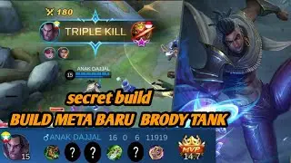 MLBB PATCH 2021 SECRET BUILD BRODY TANK| BUILD TERSAKIT + 1 VS 5 MOMENT |TUTORIAL PAKAI BRODY 2021